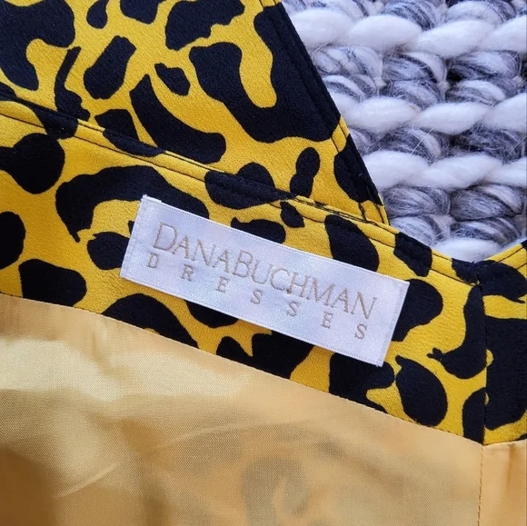 Dana Buchman Vintage 80s Silk Button Duster Dress Size 8 - Picture 3 of 13